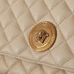 Versace White Nappa Leather Medusa Shoulder Bag