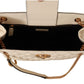 Versace White Nappa Leather Medusa Tote Handbag