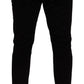 Dolce & Gabbana Black Cotton Corduroy Skinny Trouser Pants