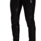 Dolce & Gabbana Black Logo Cotton Stretch Skinny Pants