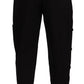 Dolce & Gabbana Black Cotton Stretch Tapered Cargo Pants