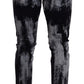 Dolce & Gabbana Blue White Dye Skinny Denim Men Jeans