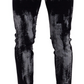 Dolce & Gabbana Blue White Dye Skinny Denim Men Jeans