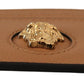 Versace Brown Calf Leather Card Holder Wallet