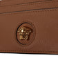 Versace Brown Calf Leather Card Holder Wallet