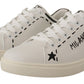 Dolce & Gabbana White Leather Gray LOVE Casual Sneakers Shoes