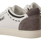 Dolce & Gabbana White Leather Gray LOVE Casual Sneakers Shoes