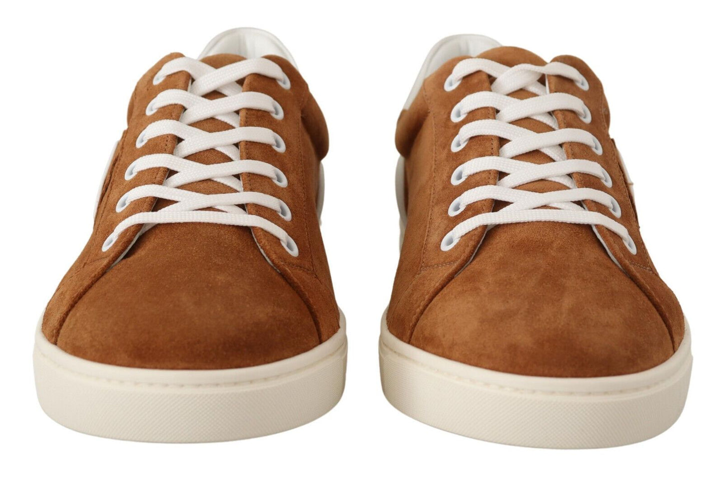 Dolce & Gabbana Brown Suede Leather Low Tops Sneakers Shoes