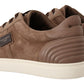 Dolce & Gabbana Brown Suede Leather Sneakers Shoes