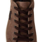 Dolce & Gabbana Brown Suede Leather Sneakers Shoes