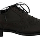 Dolce & Gabbana Brown Leather Wingtip Derby Formal Shoes