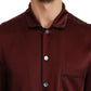 Dolce & Gabbana Bordeaux Silk Pajama-Inspired Shirt