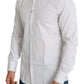 Dolce & Gabbana White Striped Formal MARTINI Shirt