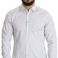 Dolce & Gabbana White Striped Formal MARTINI Shirt