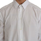 Dolce & Gabbana White 100% Cotton GOLD Slim Dress Shirt