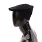 Dolce & Gabbana Black Cotton Logo Newsboy Cap Hat Cabbie