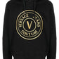 Versace Jeans Black Gold Logo Hooded Sweatshirt