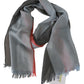 Dolce & Gabbana Gray Fringe Neck Wrap Cotton Scarf