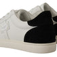 Dolce & Gabbana White Suede Leather Low Tops Sneakers