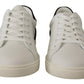 Dolce & Gabbana White Suede Leather Low Tops Sneakers