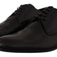 Dolce & Gabbana Black Leather Lace Up Formal Derby Shoes