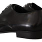 Dolce & Gabbana Black Leather Lace Up Formal Derby Shoes