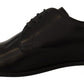 Dolce & Gabbana Black Leather Lace Up Formal Derby Shoes