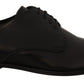 Dolce & Gabbana Black Leather Lace Up Formal Derby Shoes