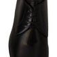 Dolce & Gabbana Black Leather Lace Up Formal Derby Shoes