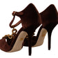 Dolce & Gabbana Brown Coppar Devotion Heart Sandals Shoes