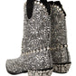 Dolce & Gabbana Black Suede Strass Crystal Cowgirl Boots