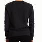 Versace Jeans Black Leopard Logo Sweater