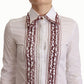 Dolce & Gabbana White Cotton Lace Long Sleeves Ruffle Collar Top Shirt