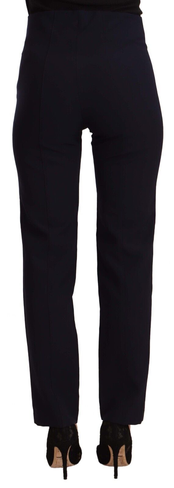 AGLINI Black High Waist Straight Pants