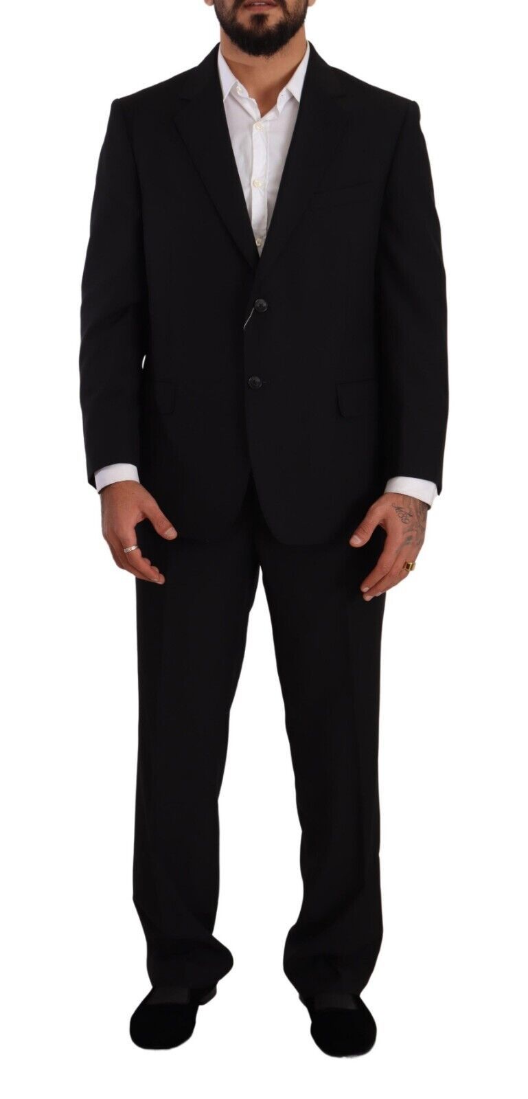 Domenico Tagliente Black Single Breasted Suit