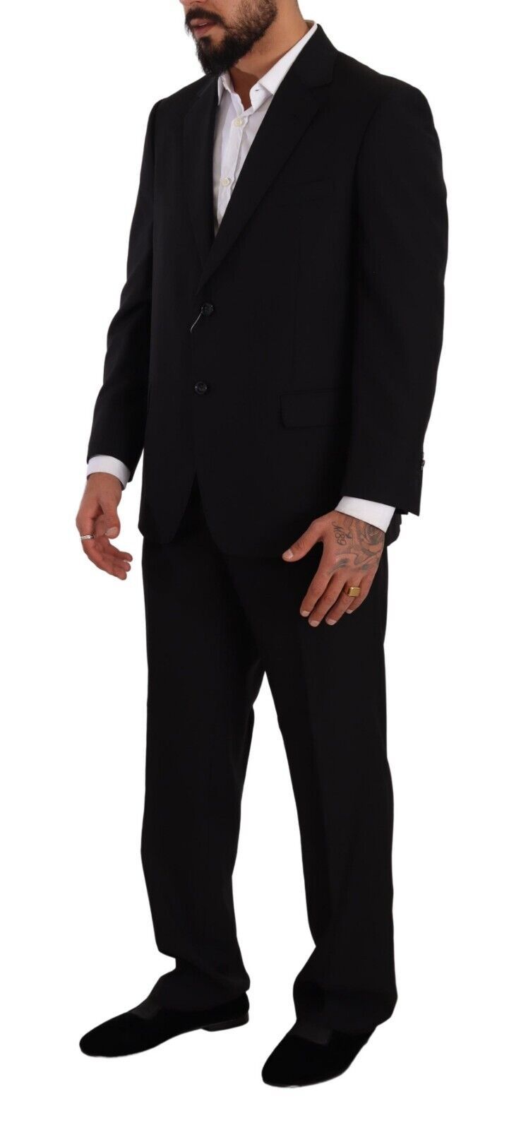 Domenico Tagliente Black Single Breasted Suit