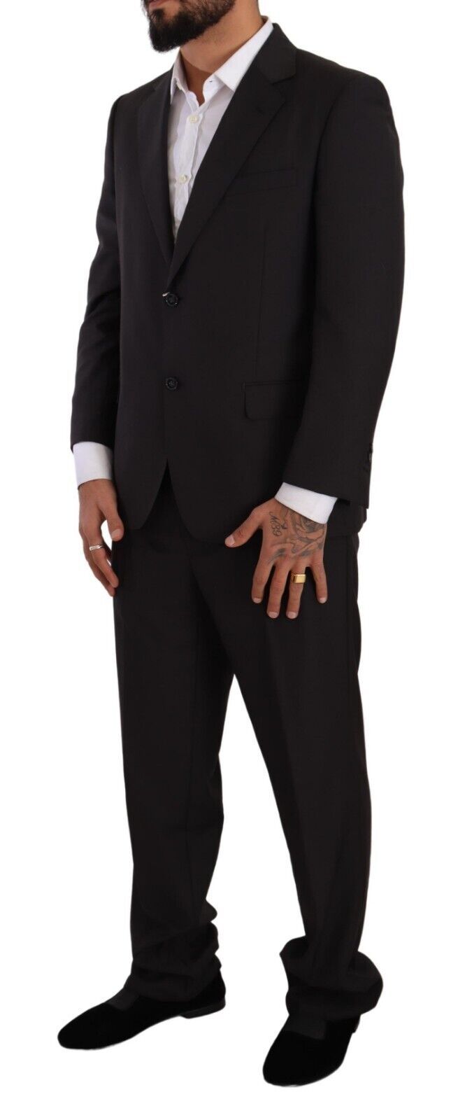 Domenico Tagliente Dark Gray Single Breasted Formal Suit