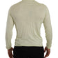 Domenico Tagliente Yellow V-neck Long Sleeves Pullover Sweater