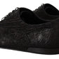 Dolce & Gabbana Black Caiman Leather Mens Oxford Shoes