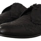 Dolce & Gabbana Black Caiman Leather Mens Derby Shoes