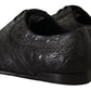 Dolce & Gabbana Black Caiman Leather Mens Derby Shoes