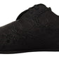 Dolce & Gabbana Black Caiman Leather Mens Derby Shoes