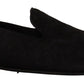 Dolce & Gabbana Black Jacquard Slippers Flats Loafers Shoes