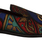 Dolce & Gabbana Multicolor Jacquard Crown Slippers Loafers Shoes