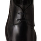 Dolce & Gabbana Black Leather Dress Formal Derby Shoes