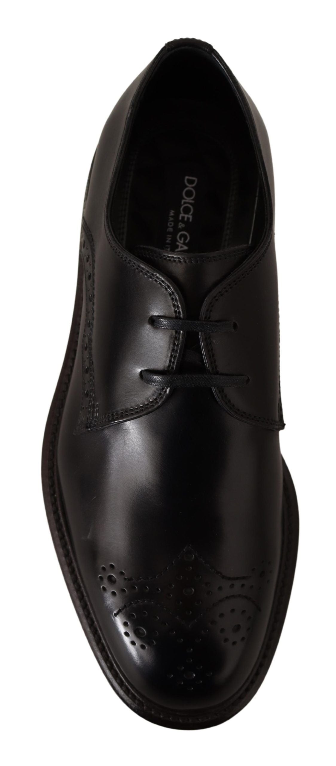 Dolce & Gabbana Black Leather Dress Formal Derby Shoes