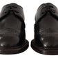 Dolce & Gabbana Black Leather Dress Formal Derby Shoes