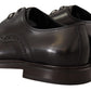 Dolce & Gabbana Black Leather Dress Formal Derby Shoes