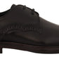 Dolce & Gabbana Black Leather Dress Formal Derby Shoes