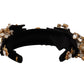 Dolce & Gabbana Clear Crystal Embellished Silk Fiocco Diadem Headband